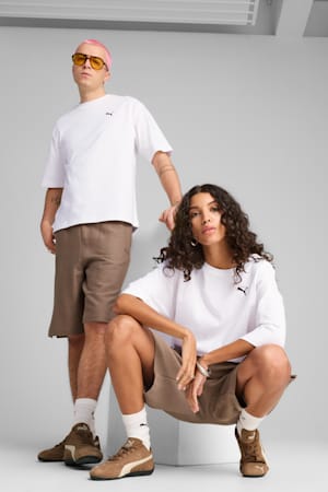 PREMIUM ESS Jacquard Long Line Relaxed Shorts 11" Unisex, Totally Taupe, extralarge-GBR